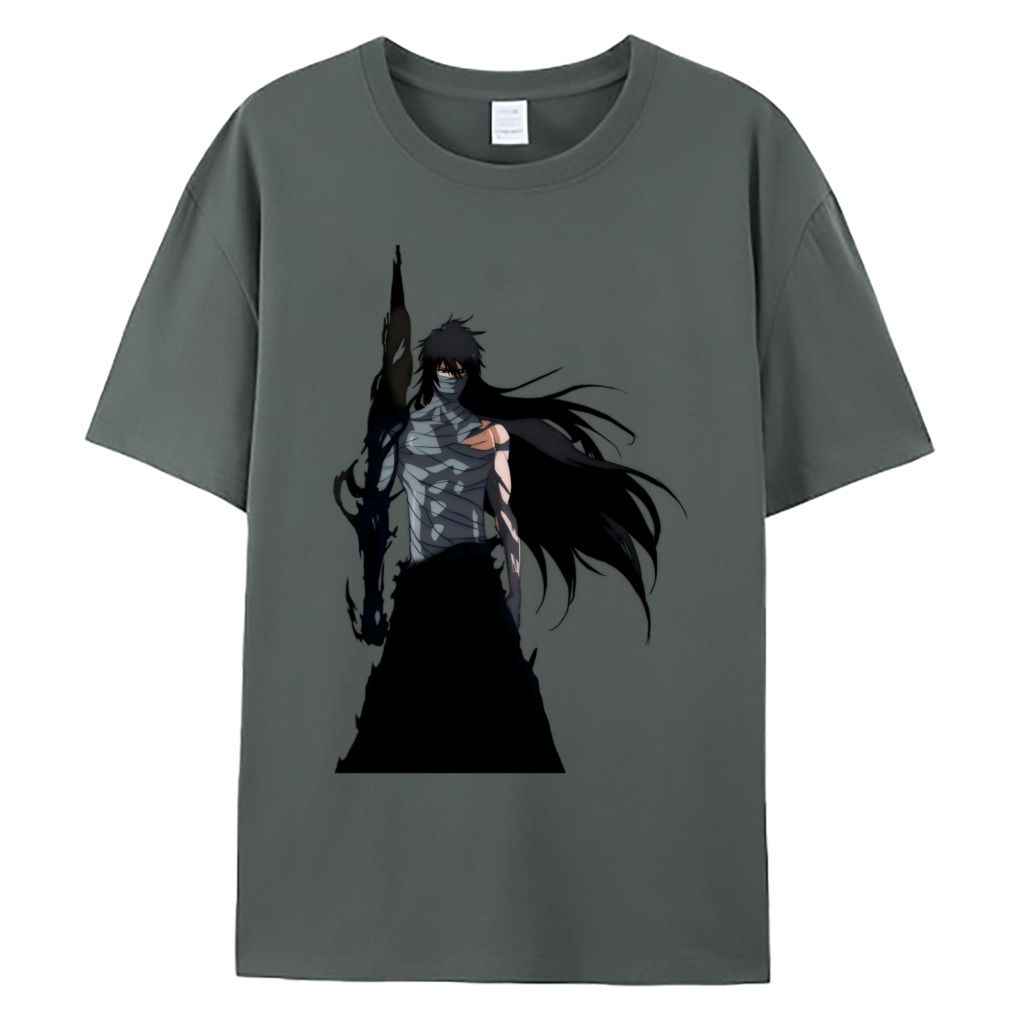 （画像用） ブリーチ 黒崎一護（くろさき いちご）BLEACH Kurosaki Ichigo 綿100％ メンズ半袖Tシャツ｜肌触りやわらか＆通気性